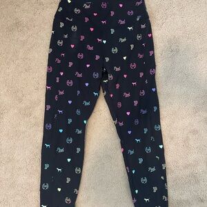 VS Pink Black Ultimate Rainbow Ombre Leggings L